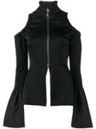 Ellery - Cold Shoulder Top - Women - Polyester/acetate - 8, Black, Polyester/acetate