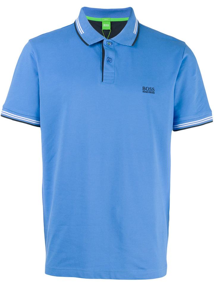 Boss Hugo Boss Embroidered Logo Polo Shirt, Men's, Size: Small, Blue, Cotton/spandex/elastane