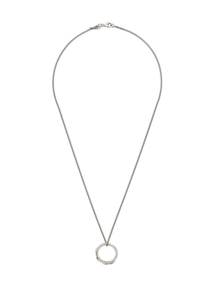 Emanuele Bicocchi Hoop Pendant Necklace - Silver