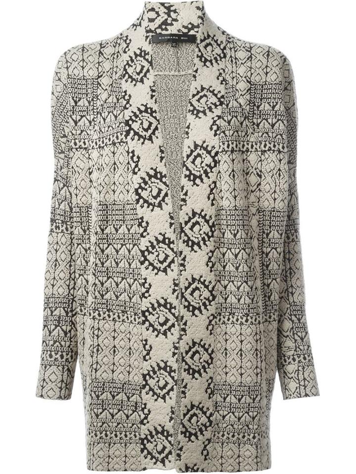 Barbara Bui Open Front Intarsia Cardigan