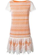 Si-jay Scalloped Hem Lace Dress, Women's, Size: 42, White, Polyester