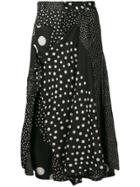 Yohji Yamamoto Polka-dot Mesh Pattern Loose Trousers - Black