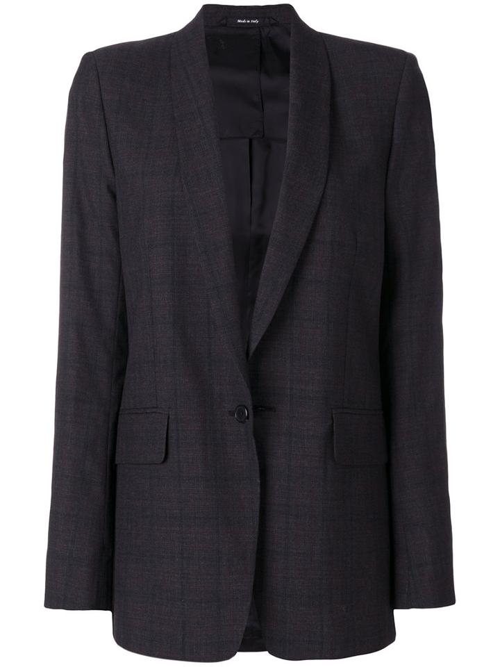 Maison Margiela - Plaid Fitted Blazer - Women - Viscose/wool - 40, Grey, Viscose/wool