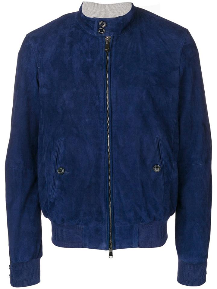 Jacob Cohen Suede Jacket - Blue