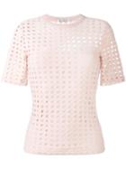 T By Alexander Wang Circular Hole Top, Women's, Size: Medium, Pink/purple, Polyester/rayon/spandex/elastane