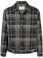 Tomorrowland Checked Trucker Jacket - Grey