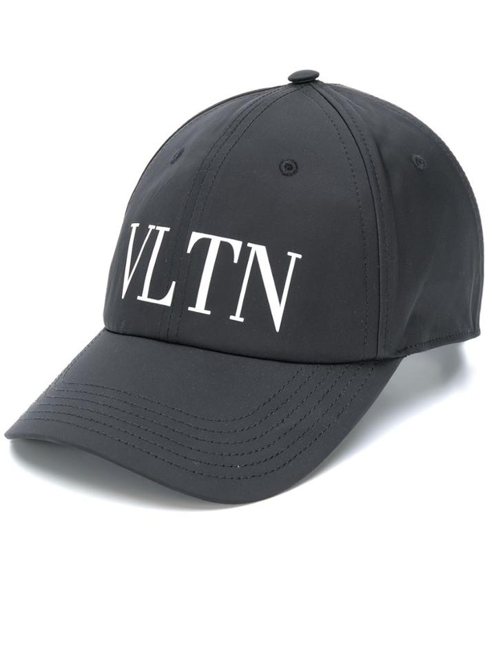 Valentino Vltn Print Baseball Cap - Black