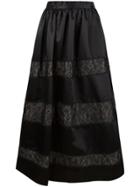 Alice+olivia Lace Panelled Maxi-skirt - Black