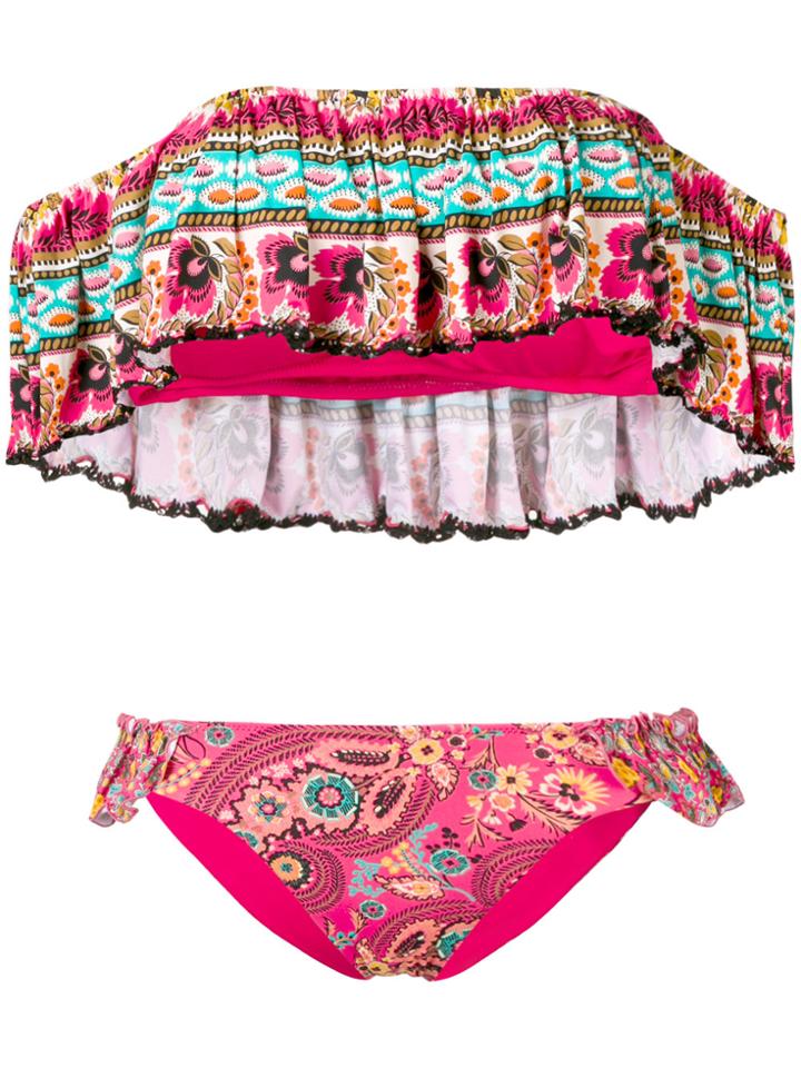 Anjuna Ruffle Trim Bikini Set - Multicolour