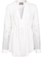 Maiyet Cascade Collar Blouse, Women's, Size: 8, White, Silk