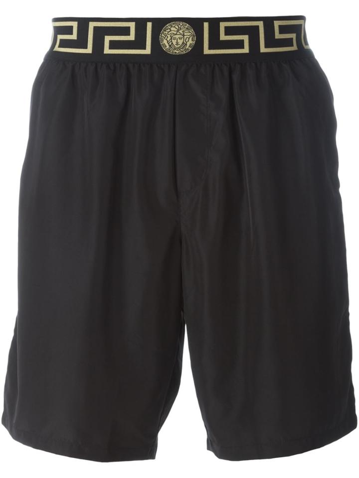Versace 'iconic Greca Medusa' Swim Shorts - Black