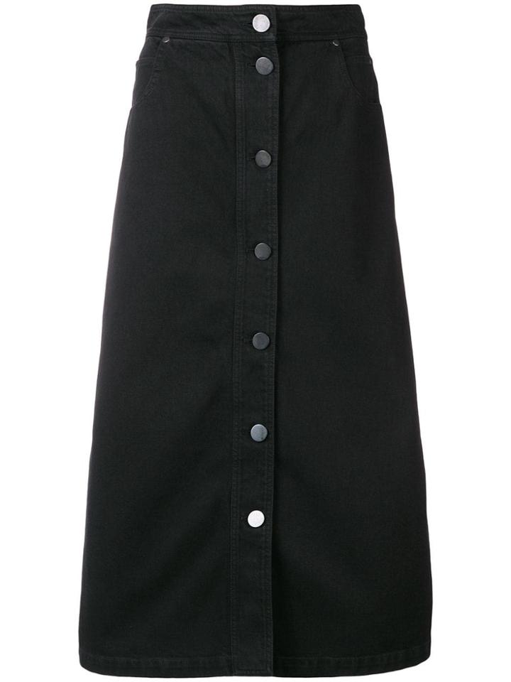 Christian Wijnants Denim Long Skirt - Black