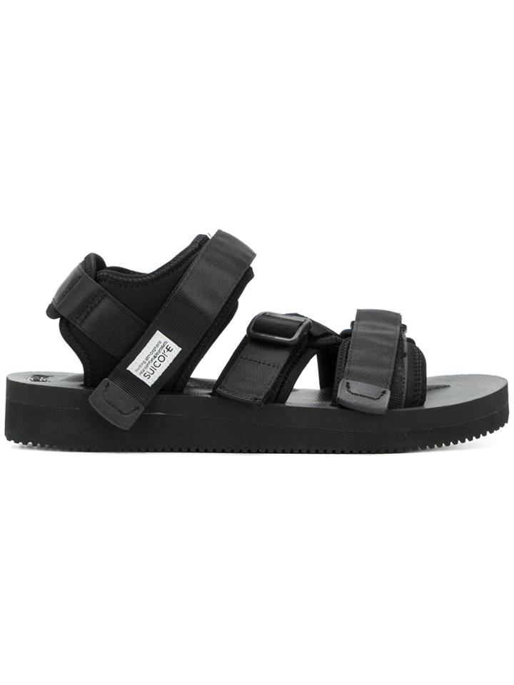 Suicoke Cross Strap Sandals - Black