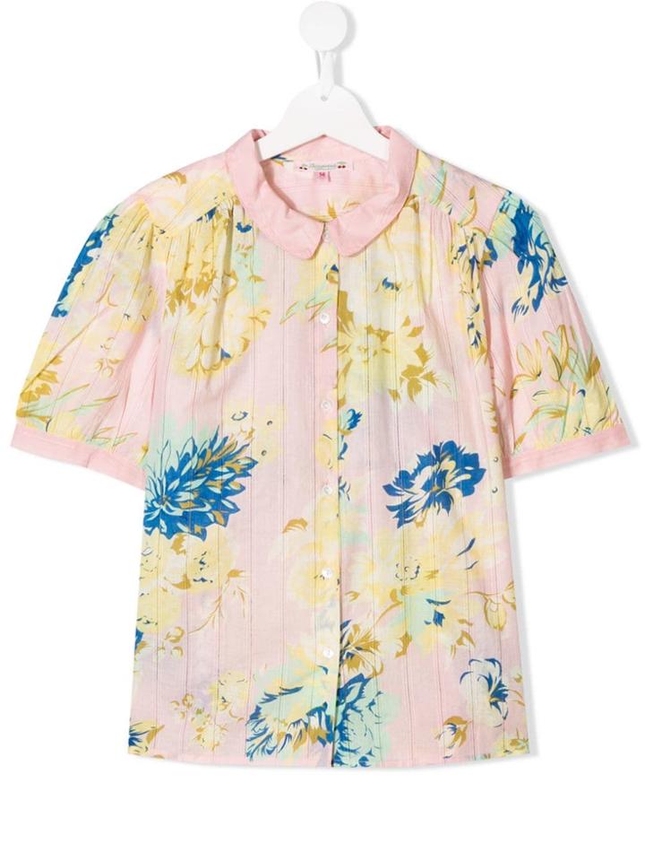 Bonpoint Teen Floral Print Shirt - Pink