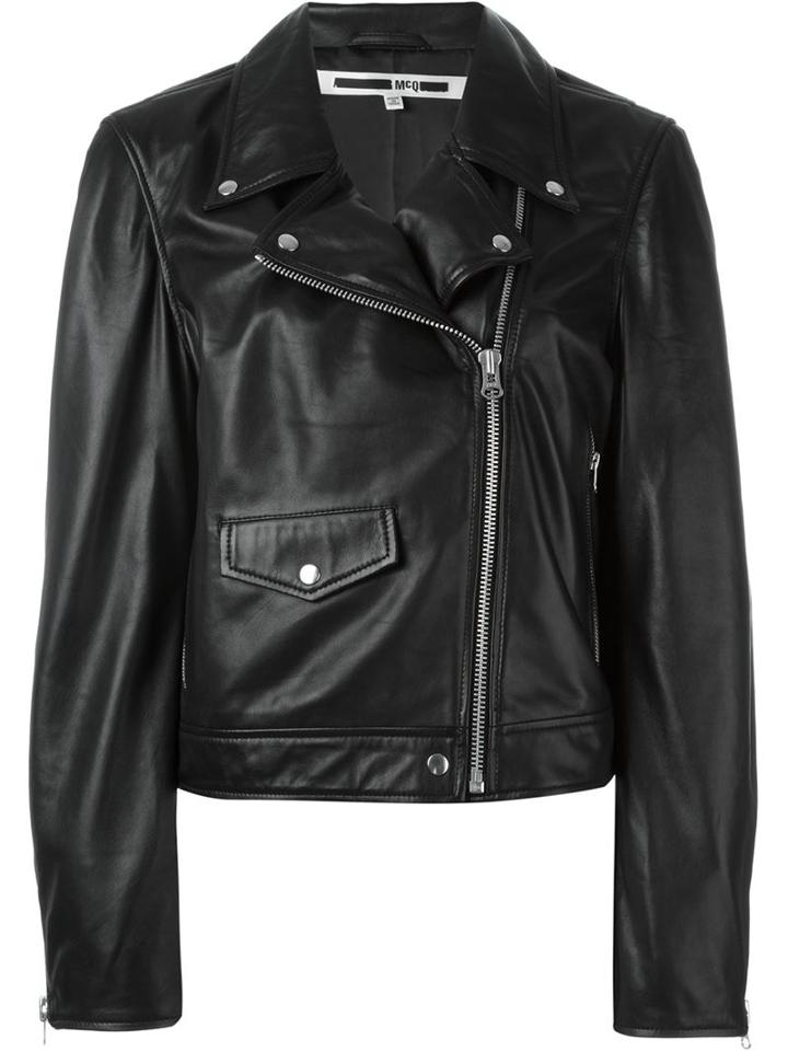 Mcq Alexander Mcqueen Fringed Biker Jacket