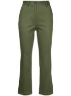 H Beauty & Youth Bootcut Cropped Trousers - Green