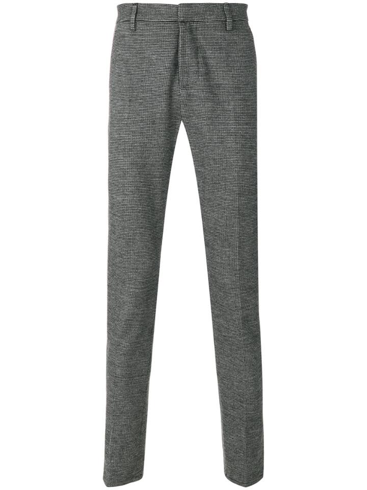 Dondup Houndstooth Pattern Chinos - Black