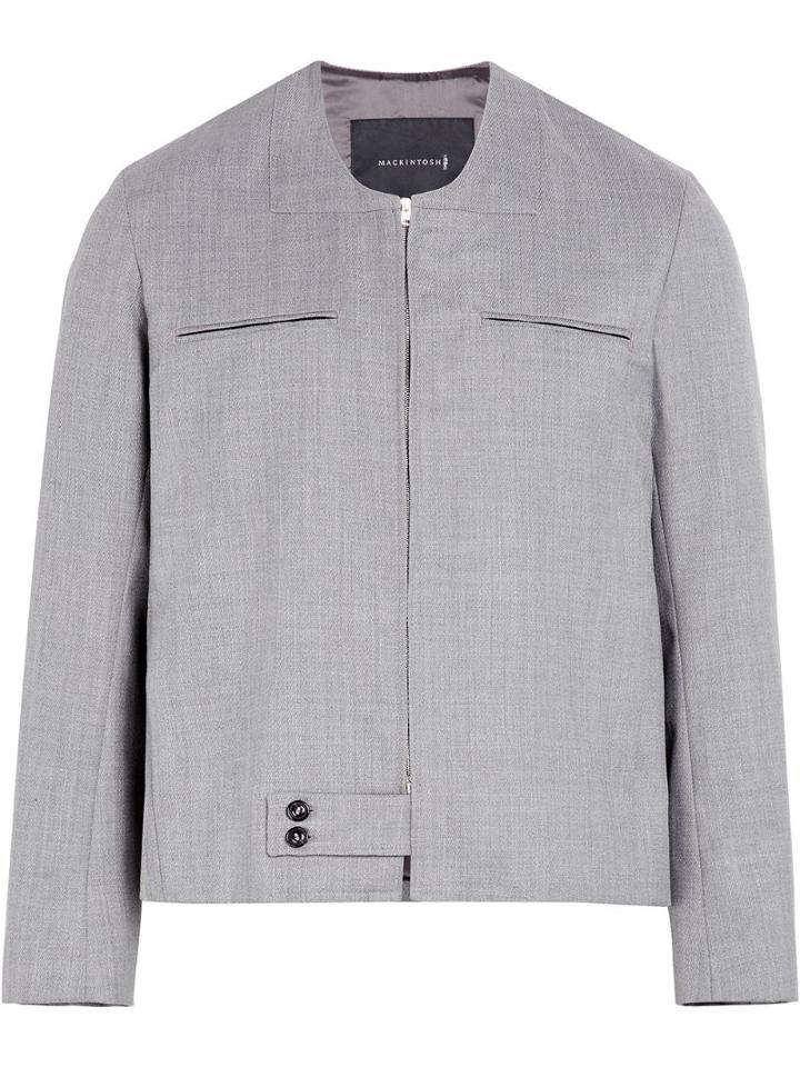 Mackintosh 0003 Grey Wool 0003 Collarless Blouson