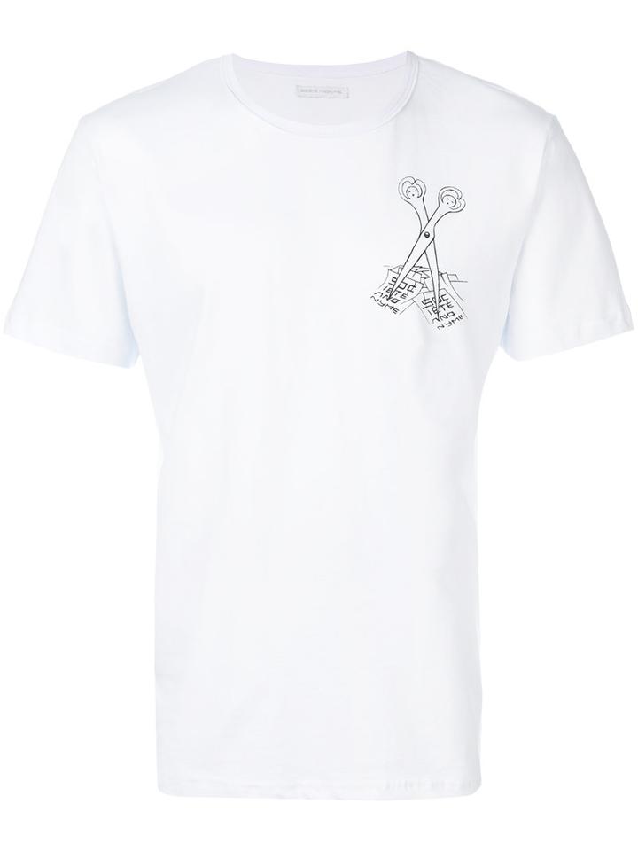 Société Anonyme - Scissor Print T-shirt - Men - Cotton - M, White, Cotton