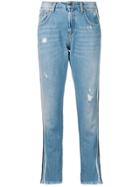 Ermanno Ermanno Side Stripe Straight Trousers - Blue