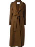 Harris Wharf London Belted Coat, Women's, Size: 44, Brown, Virgin Wool