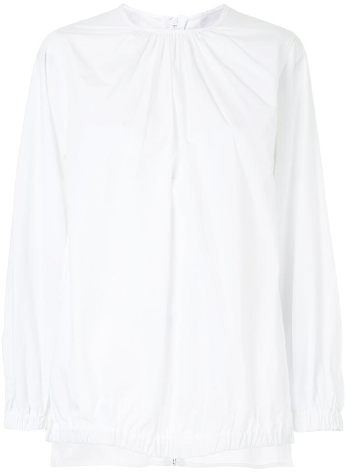 Bassike Gathered Neck Shirt - White