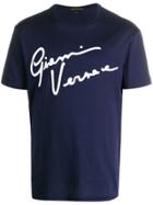 Versace Logo Applique T-shirt - Blue