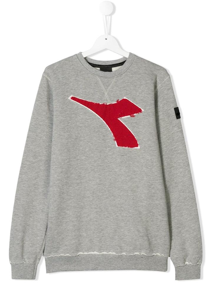 Diadora Junior Logo Patch Sweatshirt - Grey