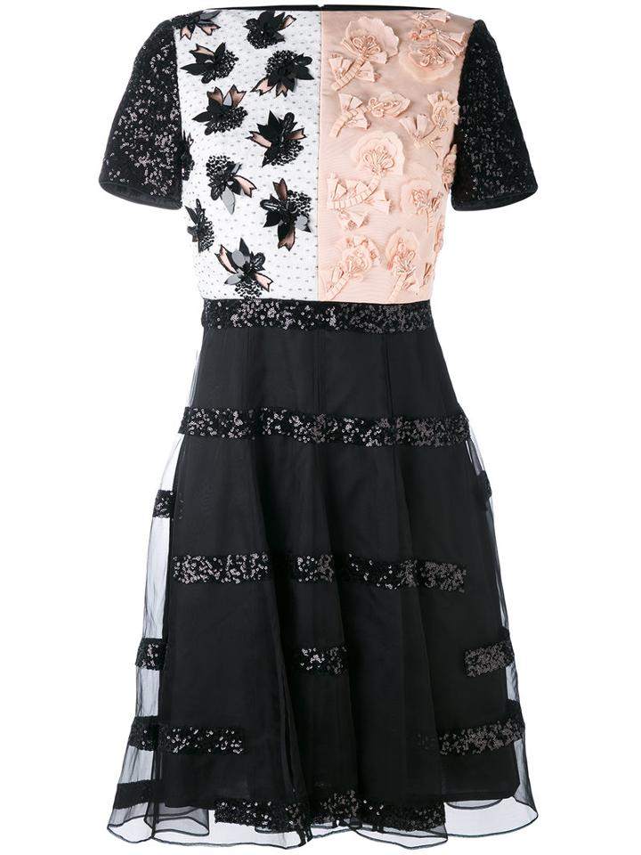 Talbot Runhof - Beaded Embellished Dress - Women - Silk/polyester/spandex/elastane/cupro - 40, Black, Silk/polyester/spandex/elastane/cupro
