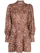 Zimmermann Leopard Shirt Dress - Brown