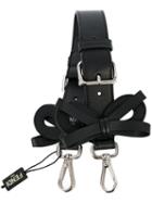 Fendi - Bow Detail Bag Strap - Women - Calf Leather - One Size, Black, Calf Leather