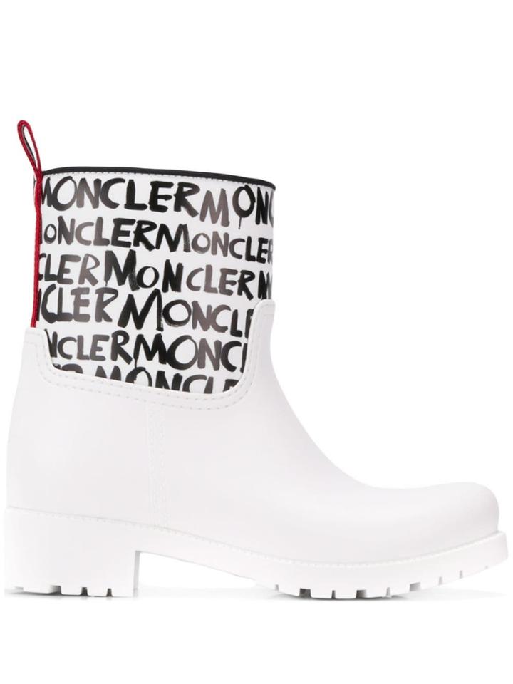 Moncler Ginette Rain Boots - White
