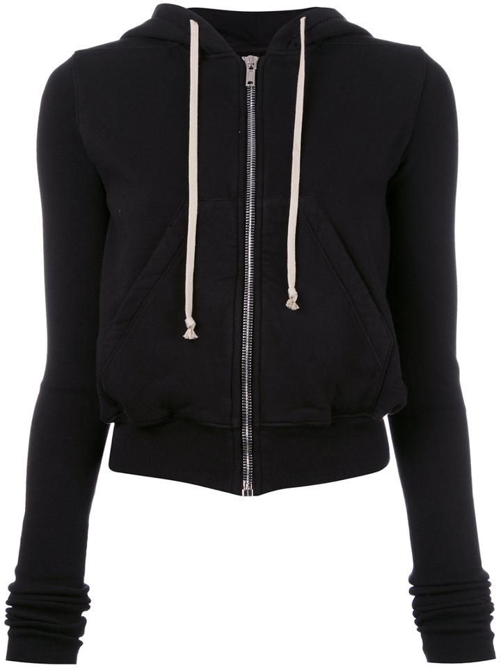 Rick Owens Drkshdw Zipped Hoodie, Women's, Size: Medium, Black, Cotton