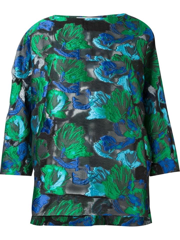 Gianluca Capannolo Floral Brocade Boxy Top