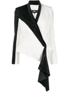 Avaro Figlio Embellished Wrap-style Blazer - White