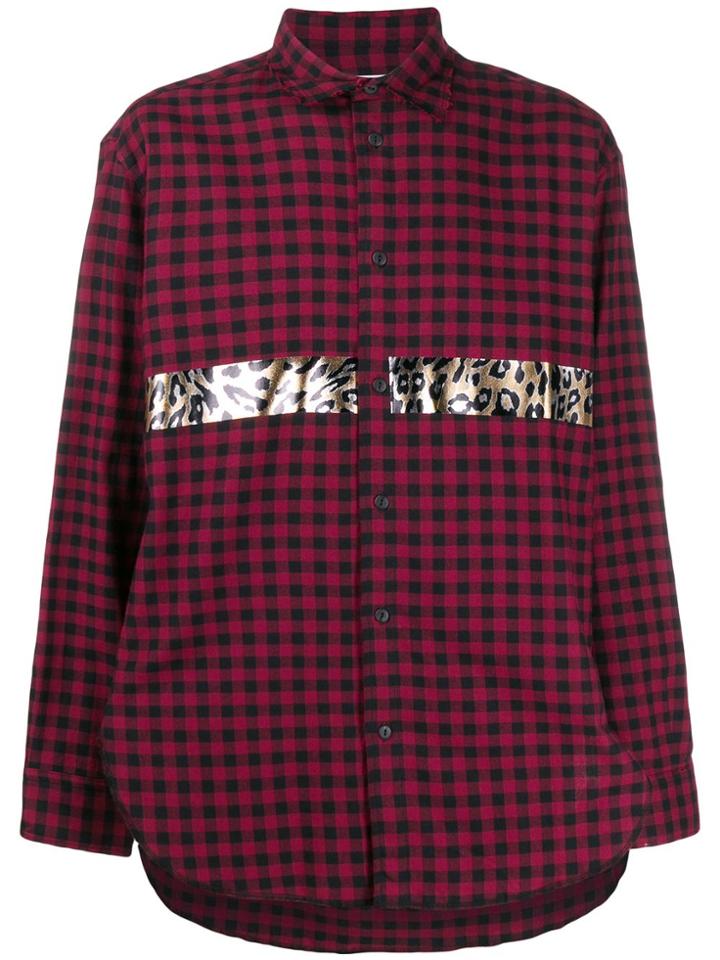 Sold Out Frvr Plaid Metallic-stripe Shirt - Red