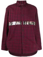 Sold Out Frvr Plaid Metallic-stripe Shirt - Red