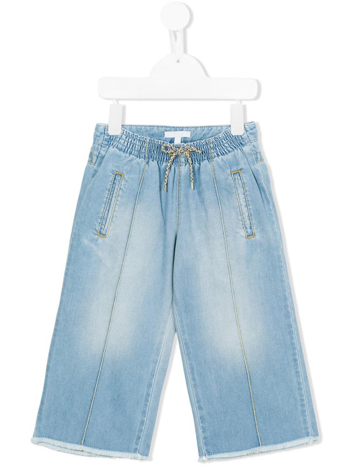 Chloé Kids Wide Leg Jeans, Girl's, Size: 12 Yrs, Blue