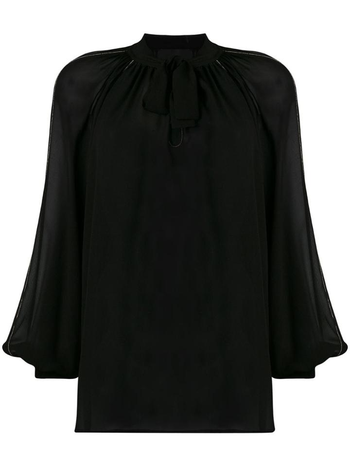 John Richmond Sheer Blouse - Black