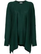 P.a.r.o.s.h. Oversized Asymmetric Sweater - Green