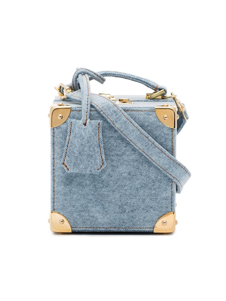 Natasha Zinko Blue Denim Cross Body Box Bag