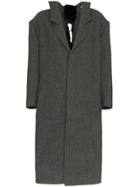 Shushu/tong Sstong Coat W Bck Bws Ls Fur Bws Maxi - Grey