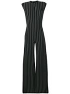 Norma Kamali Striped Jumpsuit - Black