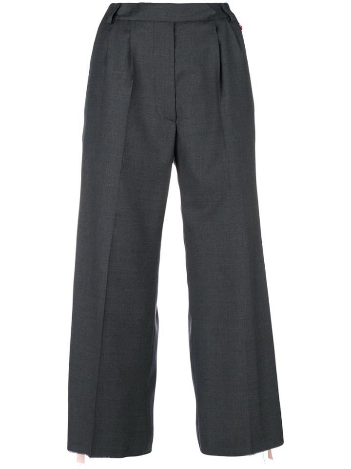 Giacobino Cropped Wide-leg Trousers - Grey