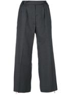 Giacobino Cropped Wide-leg Trousers - Grey