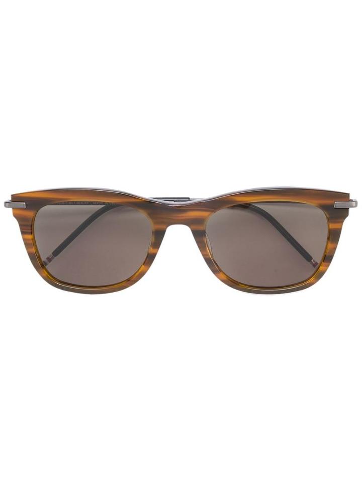 Thom Browne Square Shaped Sunglasses, Adult Unisex, Size: 52, Brown, Acetate/metal