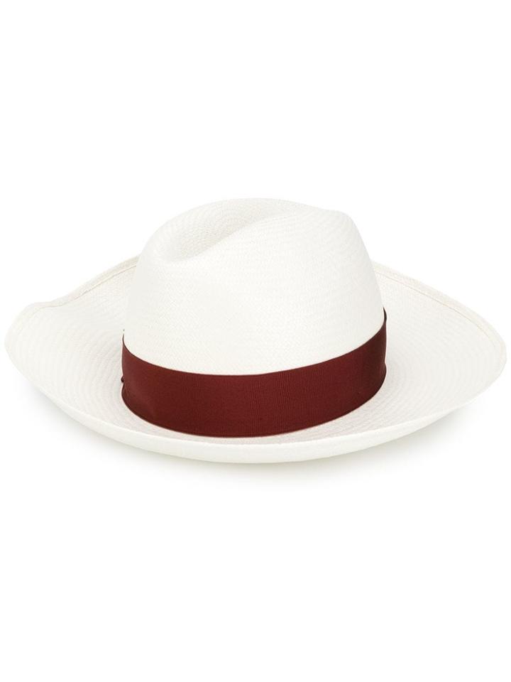 Borsalino Claudette Panama Hat - White
