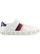 Gucci Ace Studded Low-top Sneakers - White