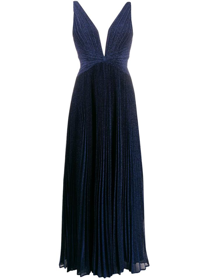 Blanca Pleated Gown - Blue