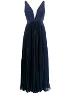 Blanca Pleated Gown - Blue